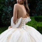 Embellished Glittet Sweetheart Neckline Quinceanera Dress by GLS by Gloria - GL3502