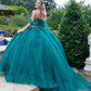 Embellished Glittet Sweetheart Neckline Quinceanera Dress by GLS by Gloria - GL3502