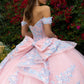 Sequin Off Shoulder Sweetheart Neckline Quinceanera Dress by GLS by Gloria - GL3517