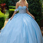 Embellished Glitter Off Shoulder Quinceanera Dress by GLS by Gloria - GL3527