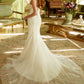 Embellished Spaghetti Strap V-Neck Women Bridal Dress by GLS by Gloria - GL3531