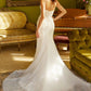 Embroidery V-Neckline Trumpet Women Bridal Dress by GLS by Gloria - GL3532 - Special Occasion/Curves