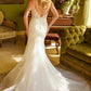 Glitter V-Neckline Back Button Women Bridal Dress by GLS by Gloria - GL3533 - Special Occasion/Curves