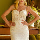 Glitter V-Neckline Back Button Women Bridal Dress by GLS by Gloria - GL3533 - Special Occasion/Curves