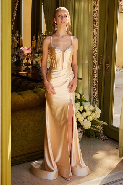 Elizabeth K GL3538 Prom Dress - Gold | NewYorkDress Elizabeth K GL3538 Prom Dress - Gold | NewYorkDress