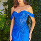 Embellished Off Shoulder Glitter Women Formal Dress by Elizabeth K - GL3540 - Special Occasion/Curves