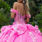 3D Flower Sweetheart Neckline Quinceanera Dress by GLS by Gloria - GL3547