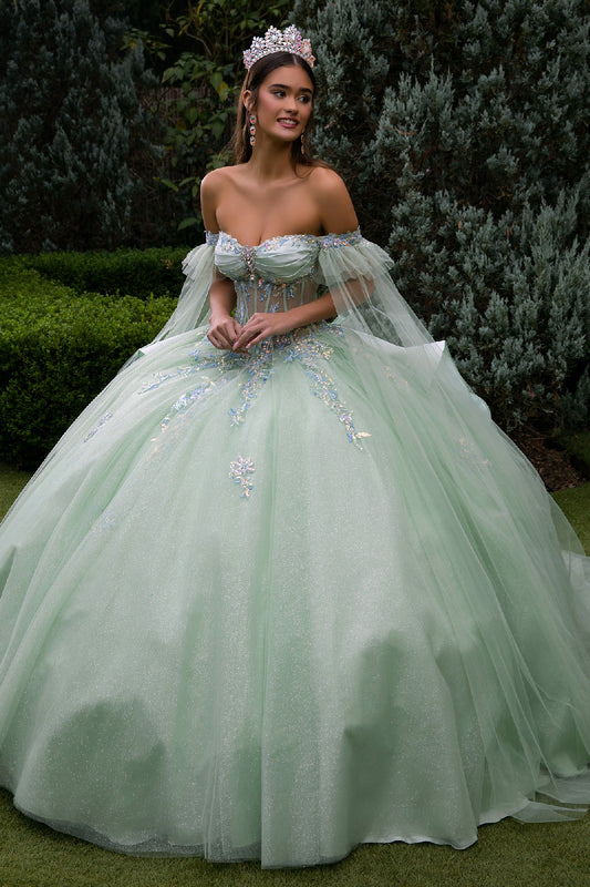 Embroidery Sweetheart Neckline Quinceanera Dress by GLS by Gloria - GL3550
