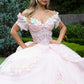 3D Flower Applique V-Neckline Quinceanera Dress by GLS by Gloria - GL3554