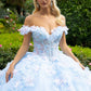 3D Organza Off Shoulder Strap Quinceanera Dress by GLS by Gloria - GL3555