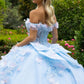 3D Organza Off Shoulder Strap Quinceanera Dress by GLS by Gloria - GL3555