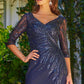 Embellished V-Neckline Leg Slit Women Formal Dress by GLS by Gloria - GL3562 - Special Occasion/Curves