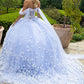 3D Flower Applique Sequin Quinceanera Dress by GLS by Gloria - GL3571