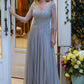 Illusion V-Neckline A-Line Women Formal Dress by Elizabeth K - GL3572 - Special Occasion/Curves