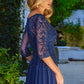 Embroidery Illusion V-Neckline A-Line Women Formal Dress by Elizabeth K - GL3573 - Special Occasion/Curves