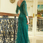 Sequin V-Neckline Leg Slit Women Formal Dress by GLS by Gloria - GL3575 - Special Occasion/Curves