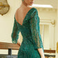 Sequin V-Neckline Leg Slit Women Formal Dress by GLS by Gloria - GL3575 - Special Occasion/Curves