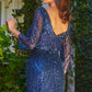 Sequin V-Neckline Leg Slit Women Formal Dress by GLS by Gloria - GL3575 - Special Occasion/Curves