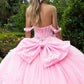 Glitter Off Shoulder with Back Bow Quinceanera Dress by GLS by Gloria - GL3576