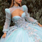 Sweetheart Neckline Long Sleeve Quinceanera Dress by GLS by Gloria - GL3577