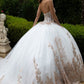 Embroidery Sweetheart Neckline Tulle Quinceanera Dress by GLS by Gloria - GL3578