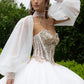 Embroidery Sweetheart Neckline Tulle Quinceanera Dress by GLS by Gloria - GL3578