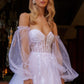 Illusion Sweetheart Neckline Glitter Women Bridal Dress by GLS by Gloria - GL3579 - Special Occasion/Curves