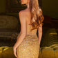 Sequin Strapless V-Neckline Women Formal Dress by GLS by Gloria - GL3581 - Special Occasion/Curves