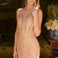 Glitter Spaghetti Strap V-Neck Women Formal Dress by GLS by Gloria - GL3586 - Special Occasion/Curves