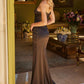 Satin Strapless Sweetheart Leg Slit Women Formal Dress by Elizabeth K - GL3588 - Special Occasion/Curves