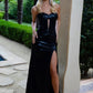 Strapless Shiny Satin Sheath Women Formal Dress by Elizabeth K - GL3589 - Special Occasion/Curves