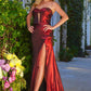 Strapless Shiny Satin Sheath Women Formal Dress by Elizabeth K - GL3589 - Special Occasion/Curves