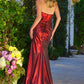 Strapless Shiny Satin Sheath Women Formal Dress by Elizabeth K - GL3589 - Special Occasion/Curves