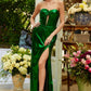 Strapless Shiny Satin Sheath Women Formal Dress by Elizabeth K - GL3589 - Special Occasion/Curves