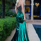 Strapless Boat Neckline Leg Slit Women Formal Dress by Elizabeth K - GL3598 - Special Occasion/Curves