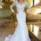 Embroidery Long Sleeve Mermaid Women Bridal Dress by GLS by Gloria - GL3605 - Special Occasion/Curves