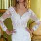 Embroidery Long Sleeve Mermaid Women Bridal Dress by GLS by Gloria - GL3605 - Special Occasion/Curves