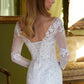 Embroidery Long Sleeve Mermaid Women Bridal Dress by GLS by Gloria - GL3605 - Special Occasion/Curves