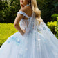 Embellished Off Shoulder Glitter Quinceanera Dress by GLS by Gloria - GL3611