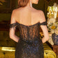 Embellished Fringe Shoulder Strap Women Formal Dress by Elizabeth K - GL3620 - Special Occasion/Curves