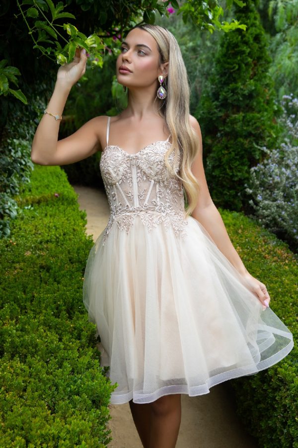 spaghetti dress short Cute Spaghetti Straps Two Piece Sequins Short Homecoming Dresses fg6039