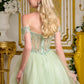 Elizabeth K - GS3634 - Tulle V-Neckline Sequin Cocktail Dress - Short