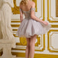 Elizabeth K - GS3634 - Tulle V-Neckline Sequin Cocktail Dress - Short