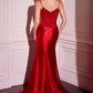 Embellished V-Neckline Thin Straps Gown By Ladivine CD776 - Women Evening Formal Gown - Special Occasion/Curves