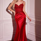 Embellished V-Neckline Thin Straps Gown By Ladivine CD776 - Women Evening Formal Gown - Special Occasion/Curves