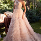 Strapless Faux Lace Corset Gown Ballgown by Andrea & Leo Couture A0767 - Special Occasion