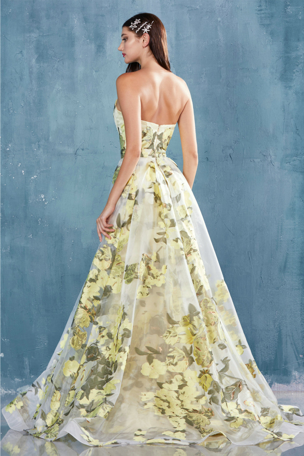 Sweetheart Sheath Organza Print Gown by Andrea & Leo Couture A0770 Penelope Gown - Special Occasion