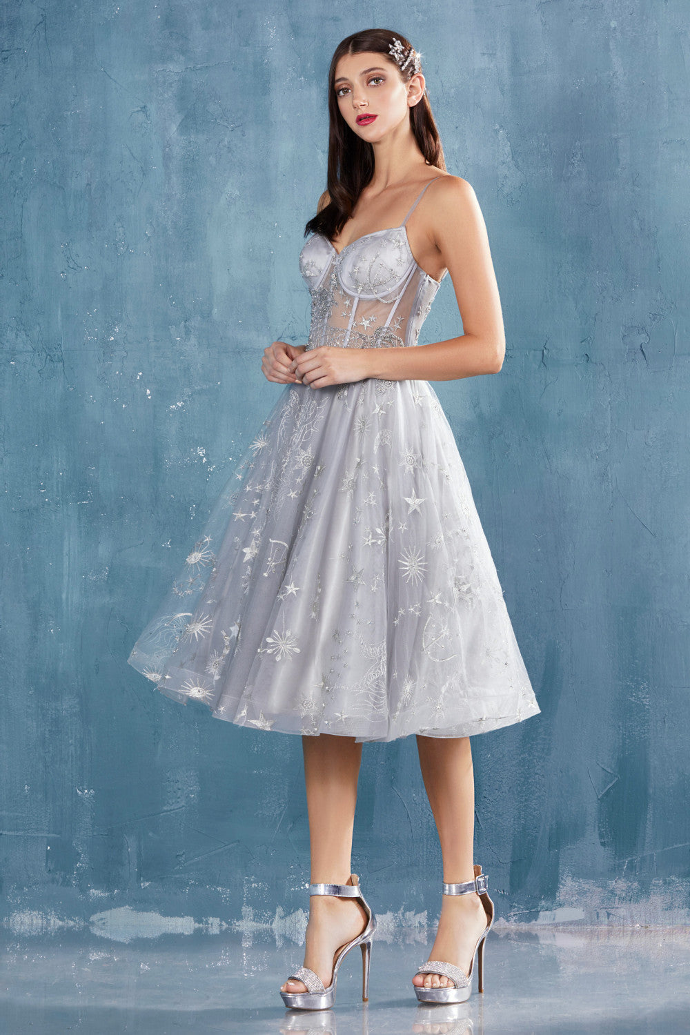 Tulle A-line Cocktail Short Dress by Andrea & Leo Couture A0823