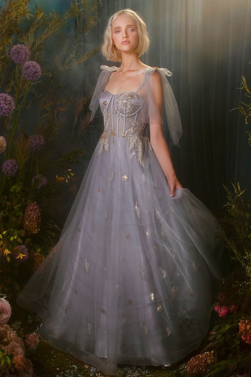 A0824 - Star of My Eye Corset Tulle A-Line - Andrea & Leo Couture | Lady Black Tie Midnight / 8 A0824 - Star of My Eye Corset Tulle A-Line - Andrea & Leo Couture | Lady Black Tie Midnight / 8