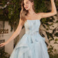 Strapless Corset A-line Tulle Formal Evening Gown by Andrea & Leo Couture - A1021 MONARCH - Special Occasion